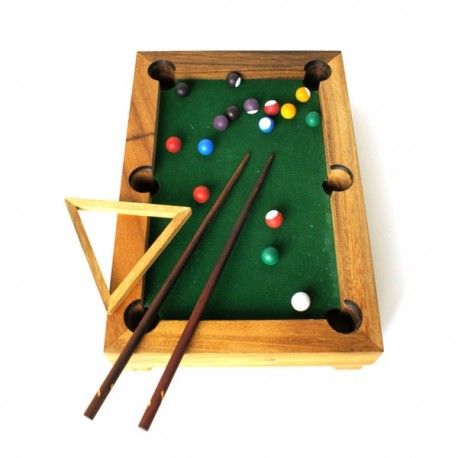 Jeu de billard miniature à emporter 2 queues de billard mini - Totalcadeau