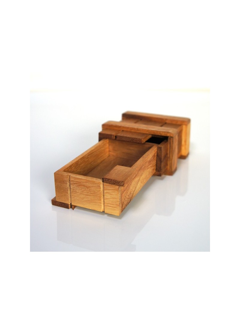 Boîte Secrète Casse-tête En Bois - 2 Compartiments Cachés - Puzzle Magique Pour Cacher Bijoux, Pièces, Cadeaux - Jeu éducatif