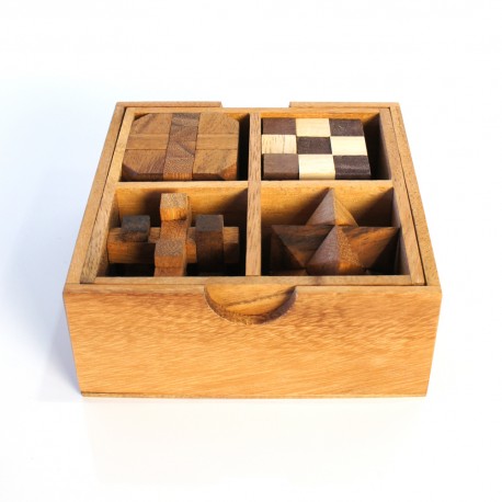 Coffret De Jeux De Société - GOKI - GOKI - 3 Jeux En Bois