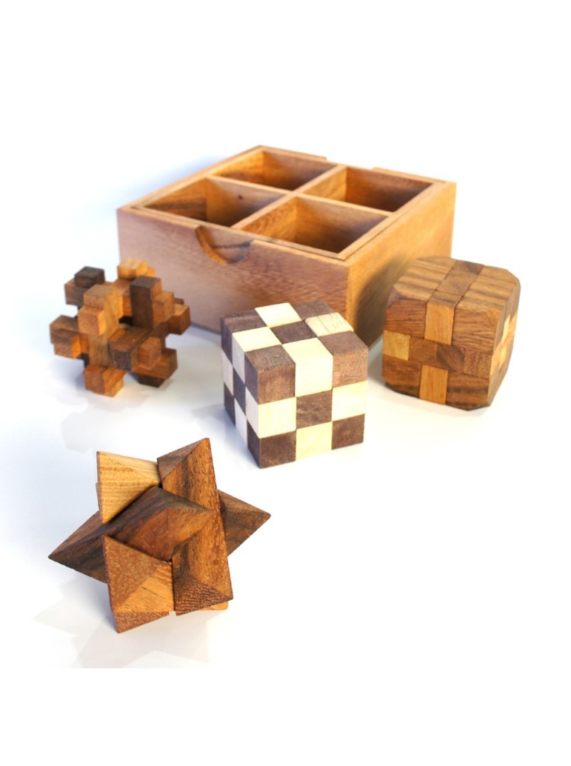 Coffret 4 jeux en Bois