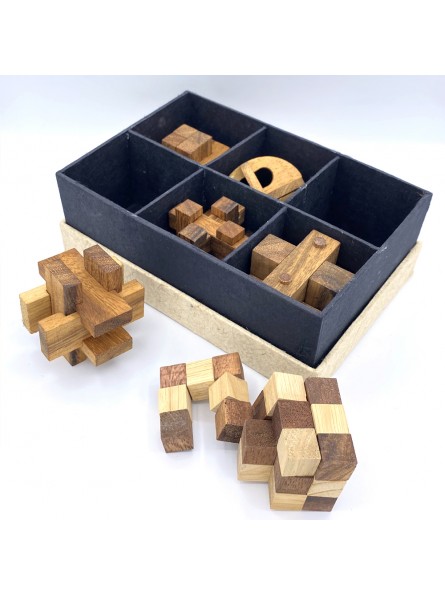 Coffret 6 casse-tête en bois